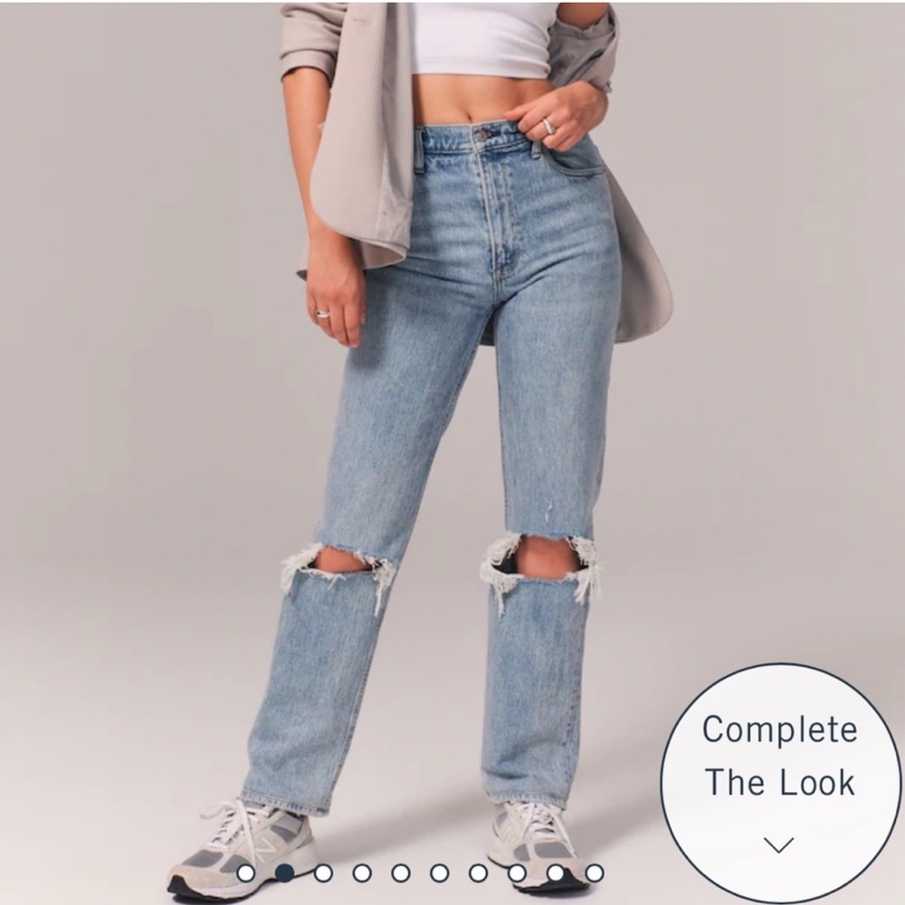 Abercrombie & Fitch high rise jeans 90s straight curve love